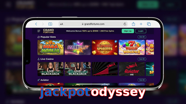 Main screen of Jackpotodyssey ios page for PK players